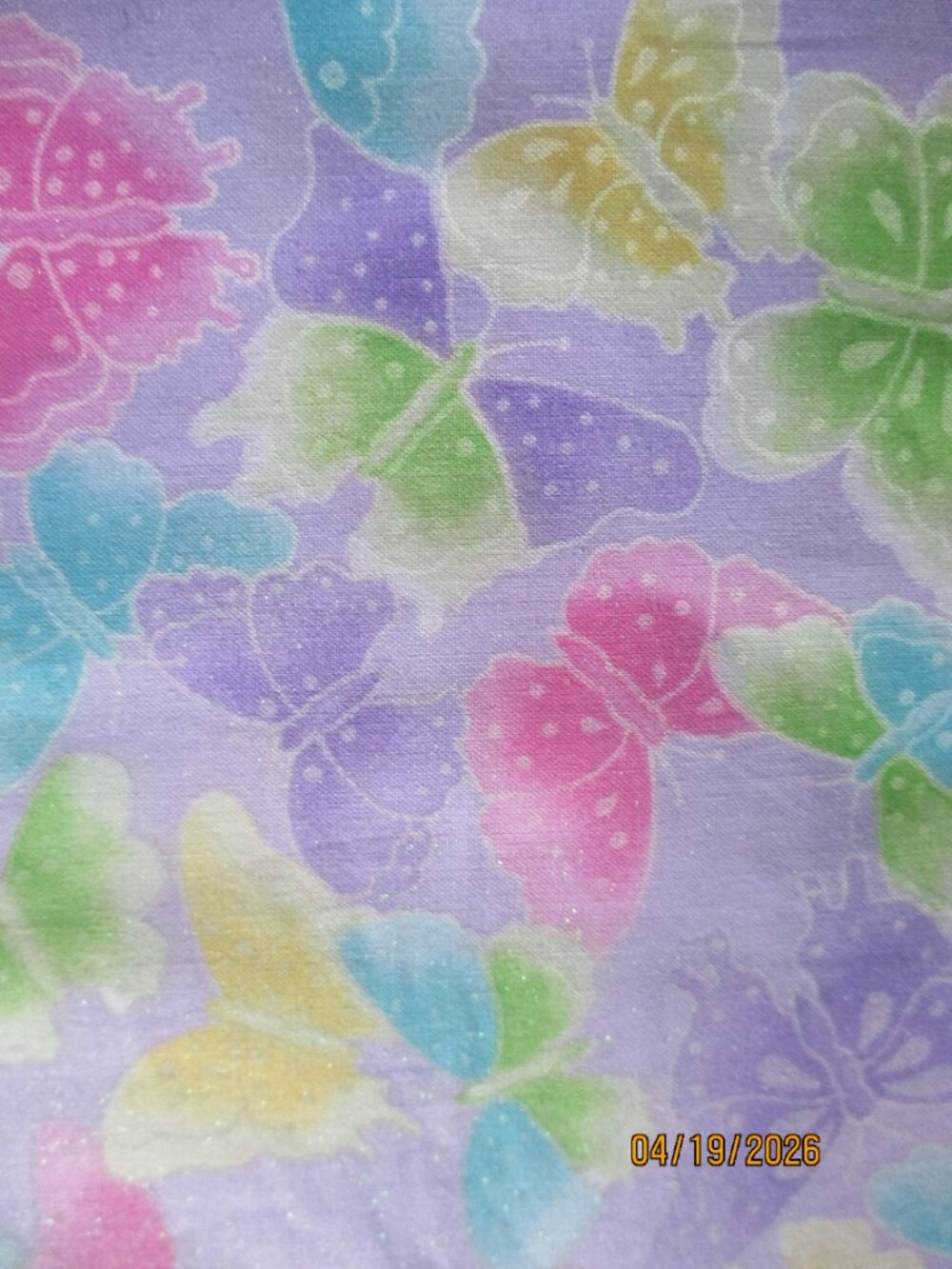 BUTTERFLY FABRIC/100%COTTON/TRADITIONS 2008. 3YD. 31 INCHES/NEW